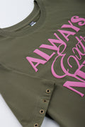 Fatigue Slogan Oversized T-Shirt (1)