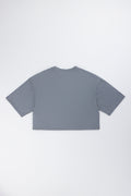 Grey Oversized Embossed Lurex T-Shirt (2)