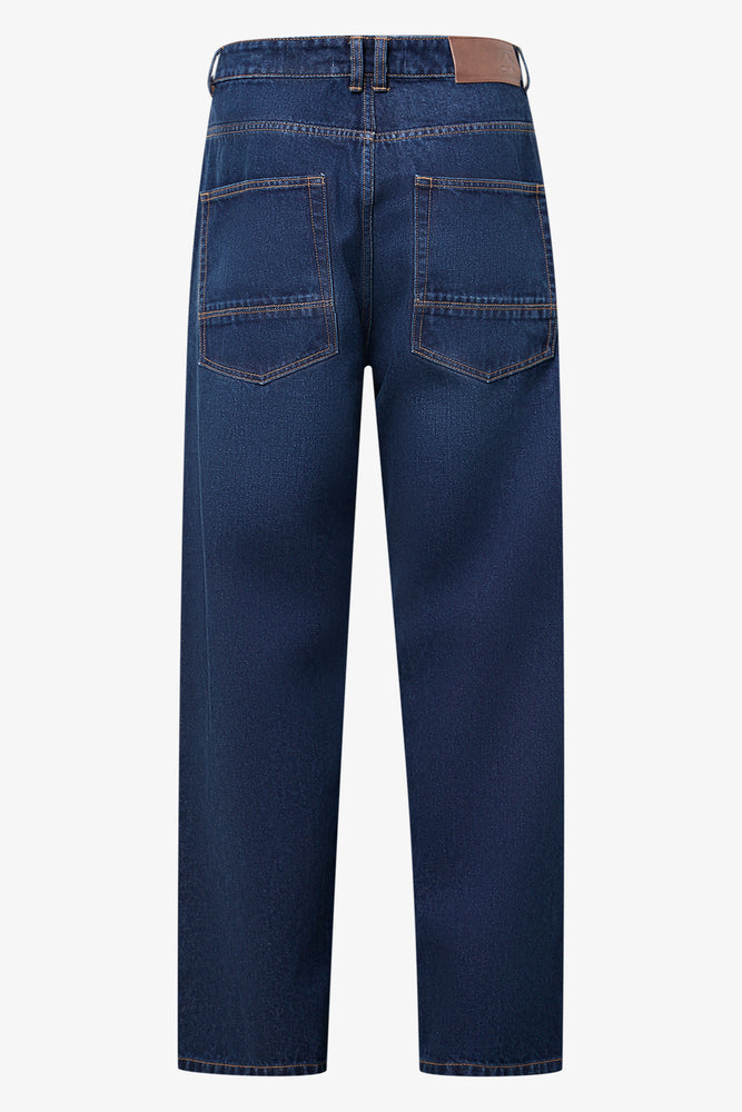Relaxed Baggy Dark Wash Denim Jeans (1)
