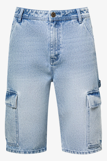 Denim Utility Cargo Shorts