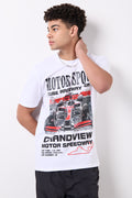White Graphic Print T-Shirt