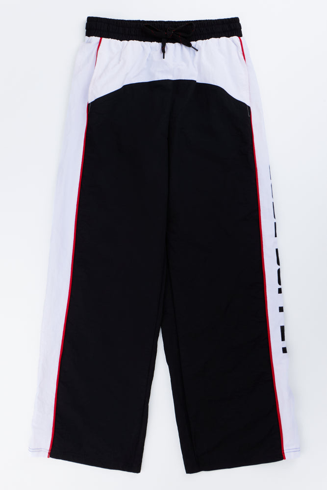 Black & White Colourblocked Drawstring Joggers