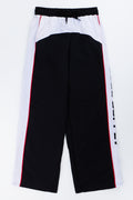 Black & White Colourblocked Drawstring Joggers