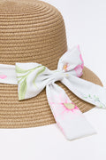Straw Sun Hat With Floral Ribbon (1)