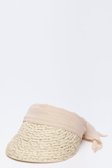 Natural Straw Sun Visor