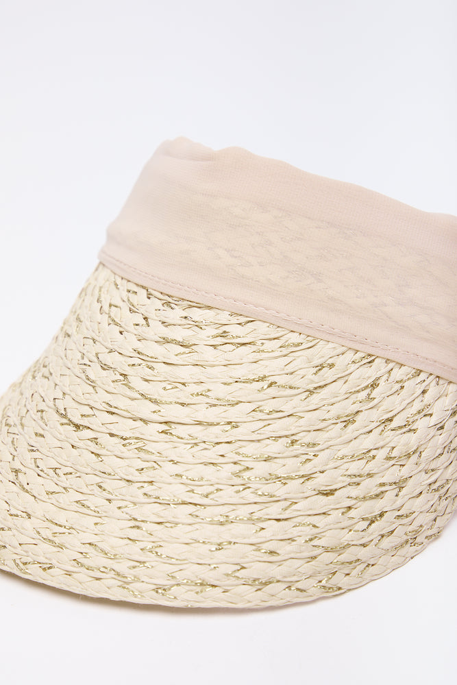Natural Straw Sun Visor (1)