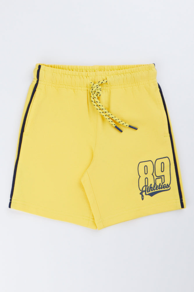 Yellow Fleece Shorts