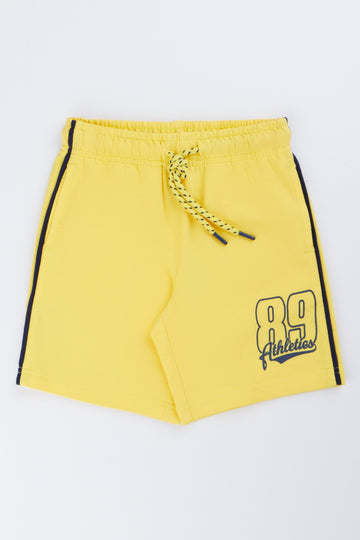 Yellow Fleece Shorts