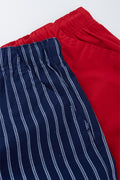 2 Pack Red & Stripe Woven Shorts (1)