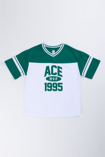 Green White Varsity Sports T-Shirt