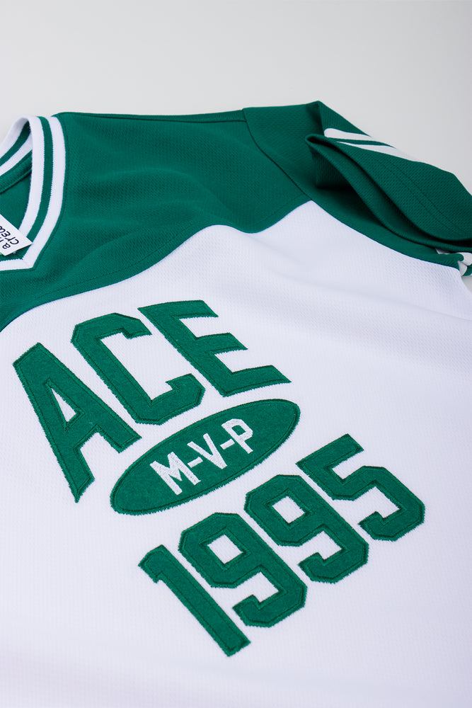 Green White Varsity Sports T-Shirt (1)