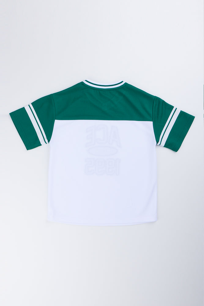 Green White Varsity Sports T-Shirt (2)