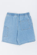 Light Blue Denim Cargo Shorts (2)