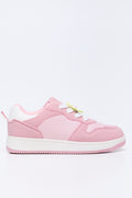 Dusty Pink Daisy Court Sneakers (1)