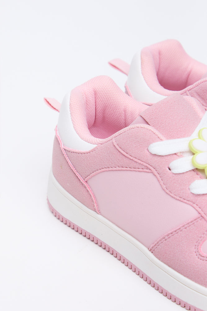 Dusty Pink Daisy Court Sneakers (3)