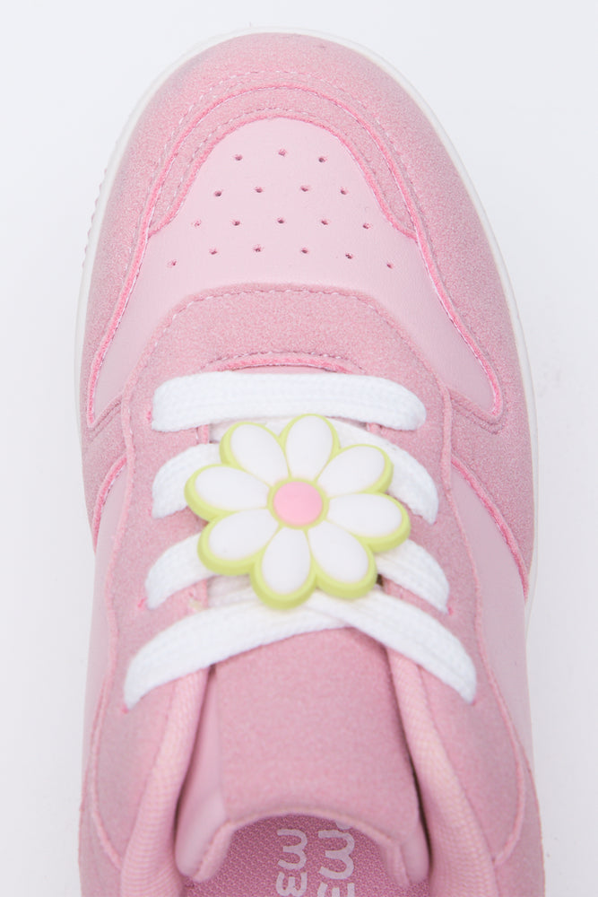 Dusty Pink Daisy Court Sneakers (4)