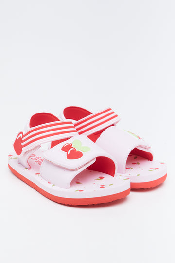 Pink Cherry Utility Sandals