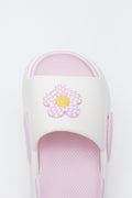 Cream Daisy Moulded Slides (4)