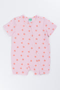 Pink Apple Print Zippy Romper