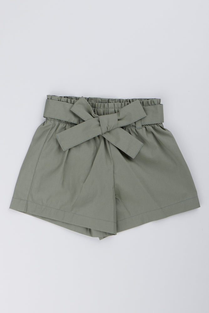 Fatigue Belted Poplin Shorts