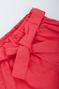 Red Belted Poplin Shorts (1)