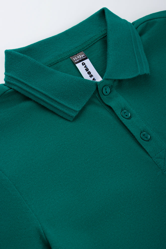 Green Short Sleeve Cotton Golfer (1)