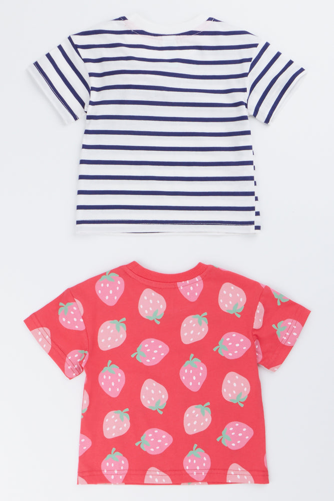2 Pack Strawberry Stripe T-Shirts (2)