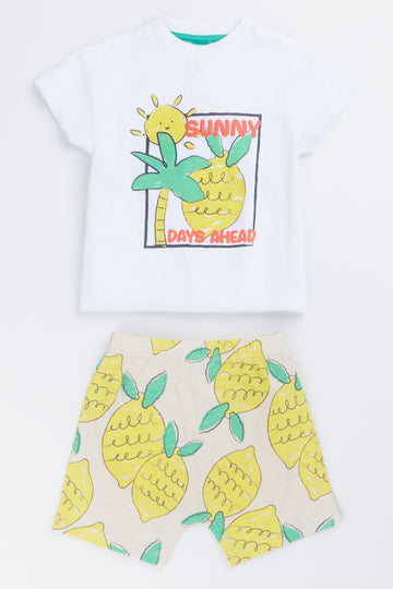 White Lemon Print Sunny Playset