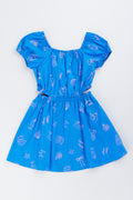 Cobalt Blue Puff Sleeve Dress