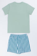 Green Crocodile Short Sleeve Pyjama Set (2)