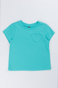 Turquoise Heart Pocket T-Shirt