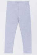 Grey Melange Plain Leggings
