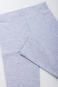 Grey Melange Plain Leggings (1)