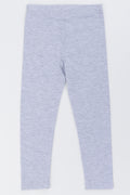 Grey Melange Plain Leggings (2)