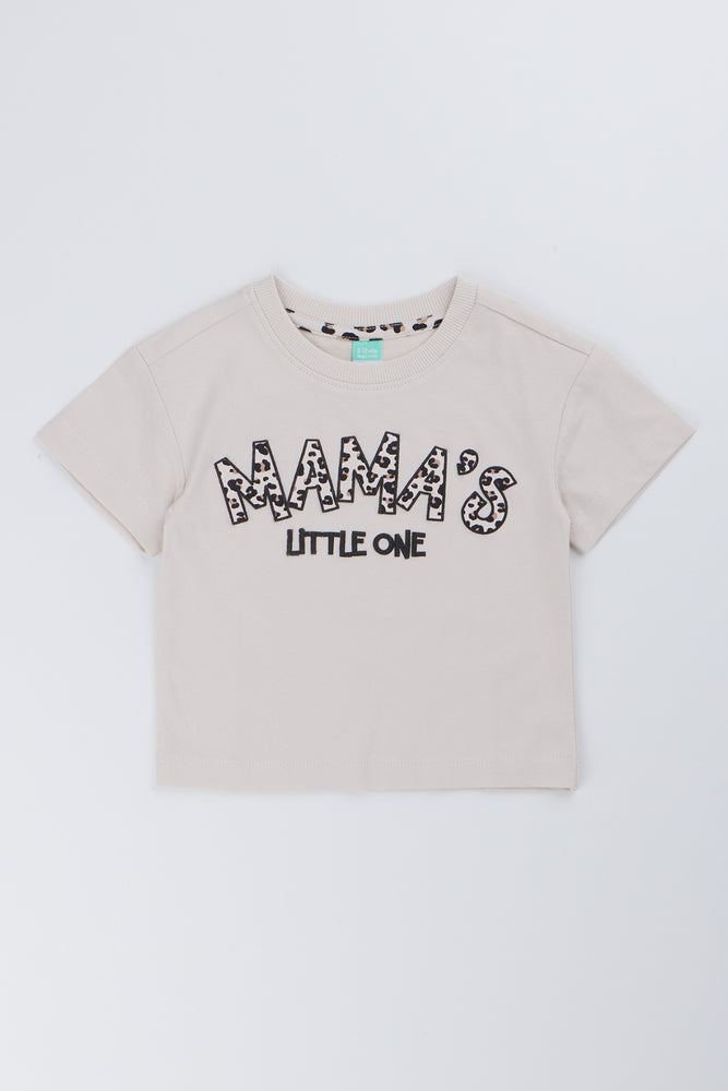 Stone Mama Print Boxy T-Shirt