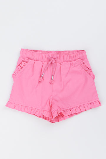 Pink Frilly Casual Shorts