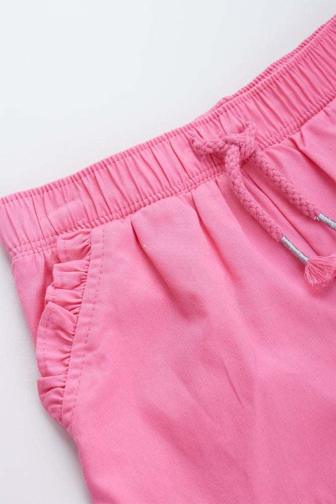 Pink Frilly Casual Shorts (1)