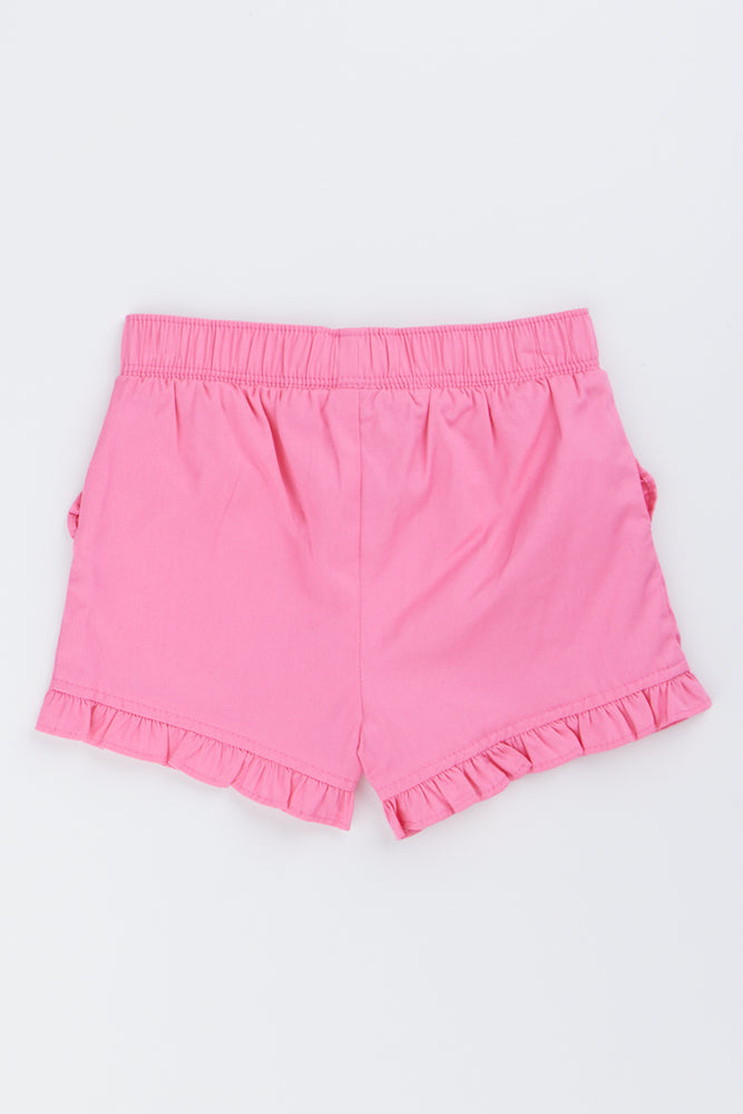 Pink Frilly Casual Shorts (2)