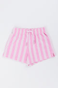Pink Striped Knit Shorts