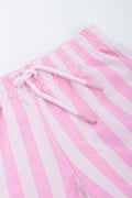 Pink Striped Knit Shorts (1)