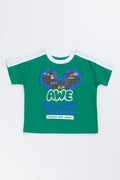 Green Mickey Mouse Graphic T-Shirt