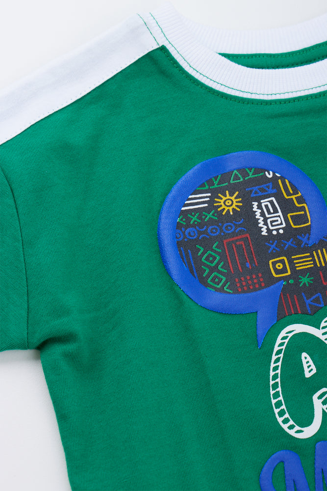 Green Mickey Mouse Graphic T-Shirt (1)