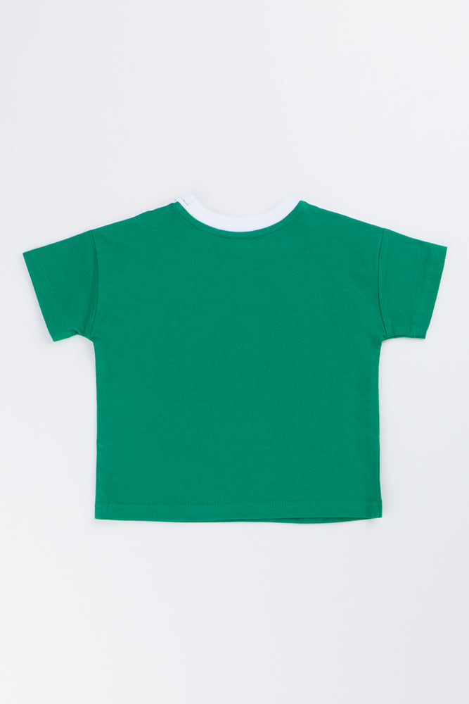 Green Mickey Mouse Graphic T-Shirt (2)