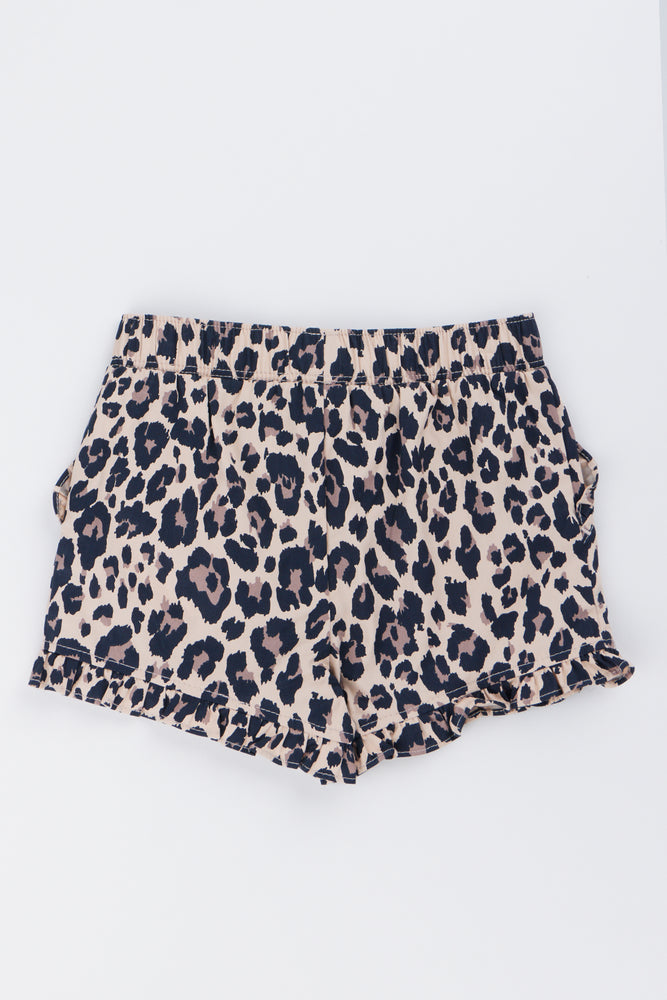 Leopard Print Frilly Shorts (2)