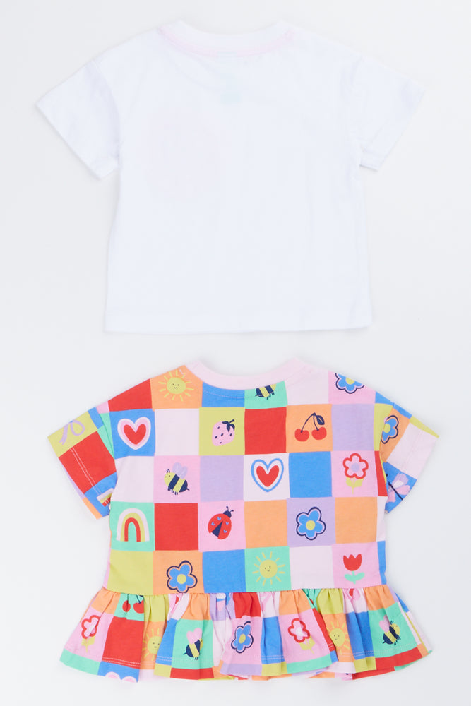 2 Pack Peplum T-Shirts (2)