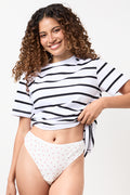 3 Pack Heart Print Thongs (1)