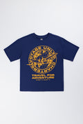 Navy Printed Adventure T-Shirt