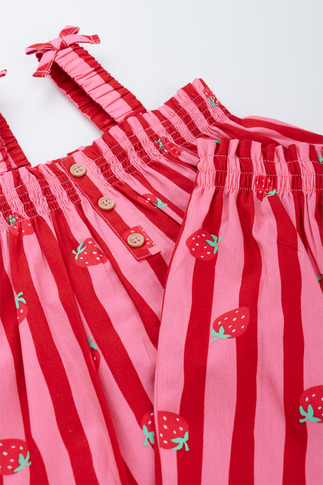 Red Striped Strawberry Woven Set (1)