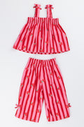 Red Striped Strawberry Woven Set (2)