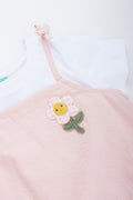 Pink Floral Pinafore Dress Set (1)